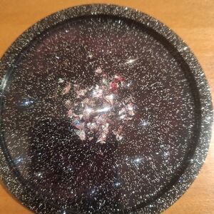 Black Glitter Decorative Coaster
